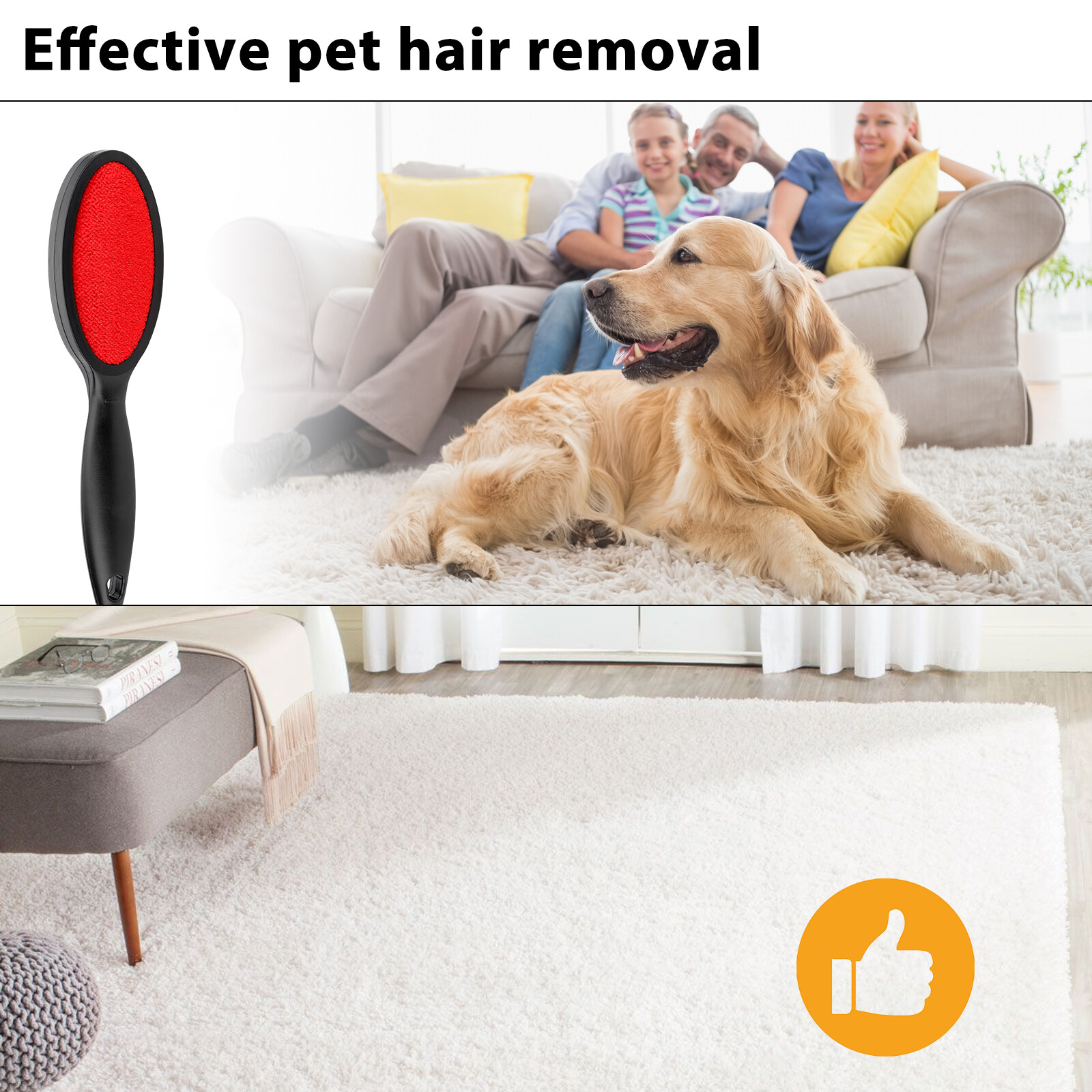 3pcs Magic Lint Remover Brush Clothes Fuzz Fabric Pet Hair Cleaning Double Sided