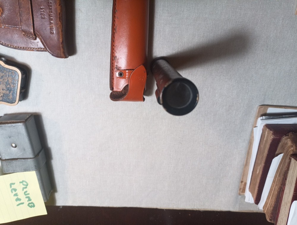 Vintage Two draw telescope in case.