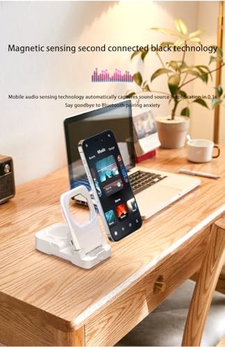 Mobile Phone Sensor Stand Bluetooth Speaker（White） white