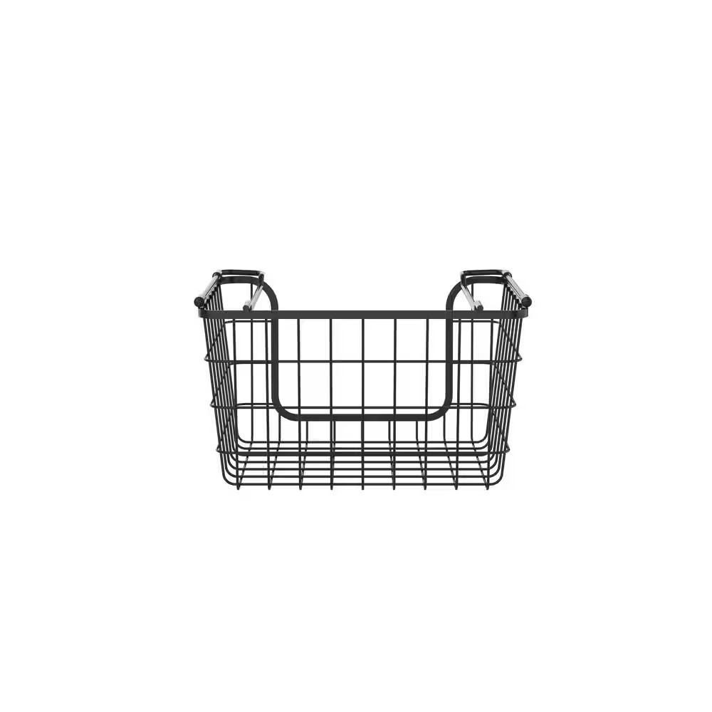 Stackable Metal Wire Storage Basket Set for Pantry, Countertop, Kitchen or Bathr