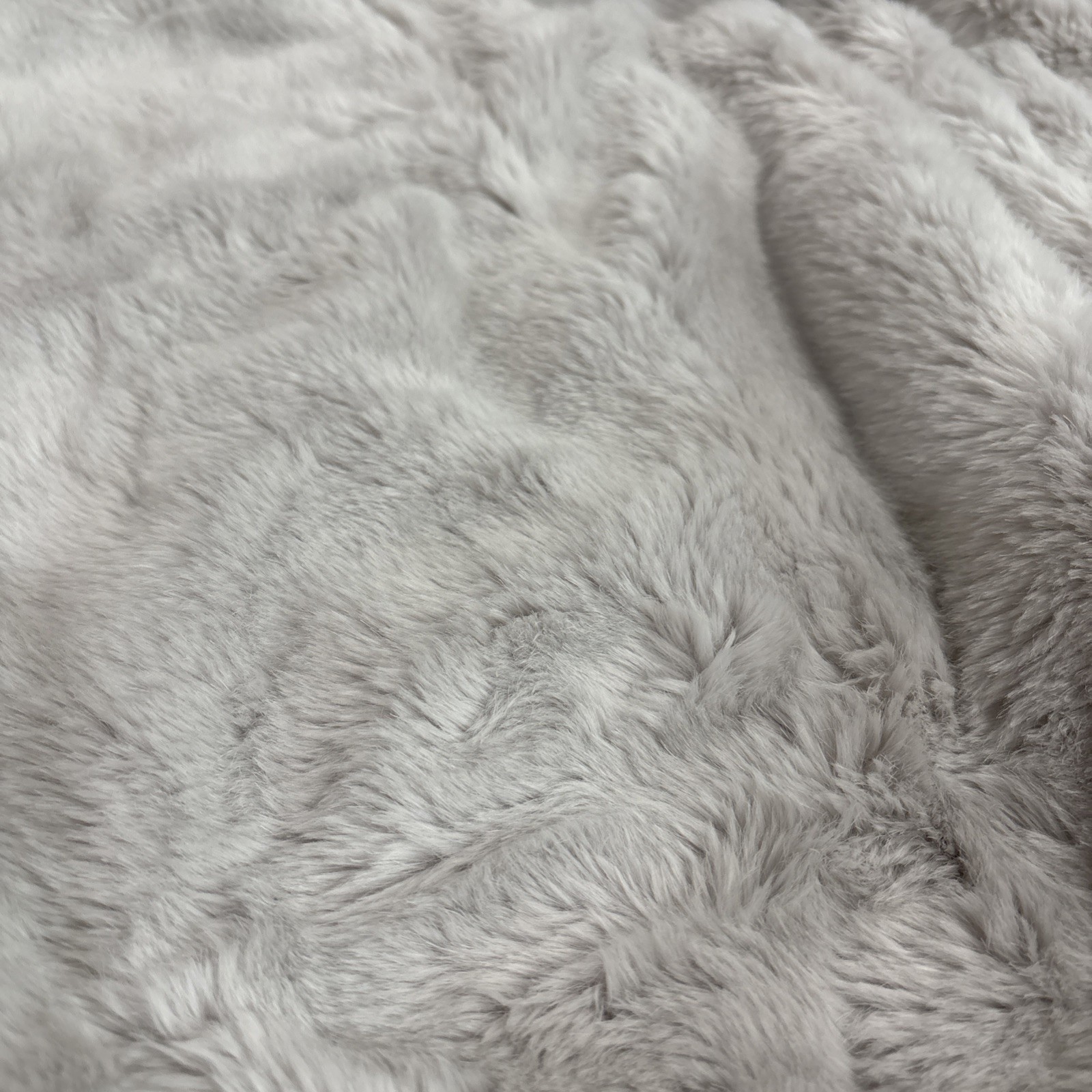 Pottery Barn Faux Fur Bean Bag Chair Cover Light Gray 31” MINT