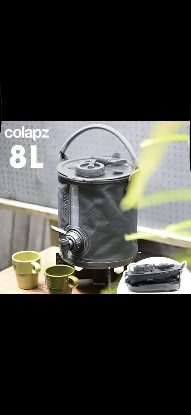 Colapz 2-In-1 Collapsible Camping Water Container with Spigot -