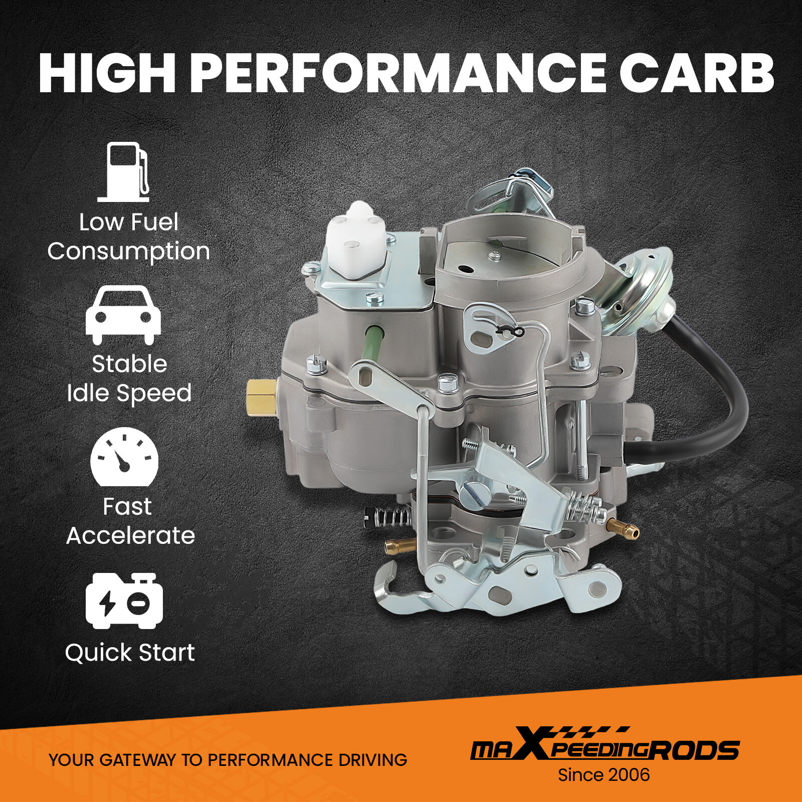 2 Barrel Carburetor For Jeep Wrangler Cj5 Cj7 Cherokee BBD 6 CYL 4.2 L 258 CU