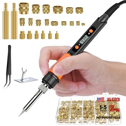 Threaded Inserts Set, 300Pcs Heat Set Inserts with M2 M3 M4 M5 M6 M8 Insert