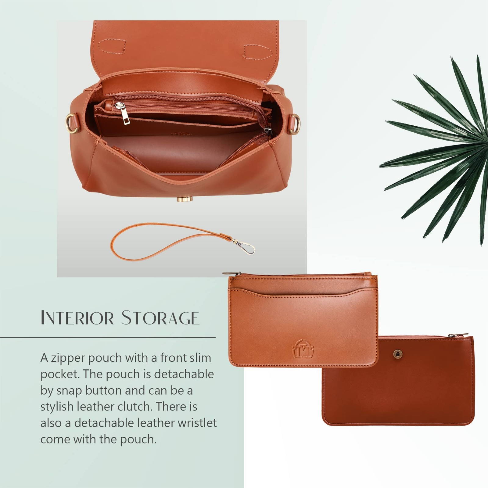 Vintage Vegan Leather Flap Top Handle Bag For Women Retro Satchel Casual Purs...