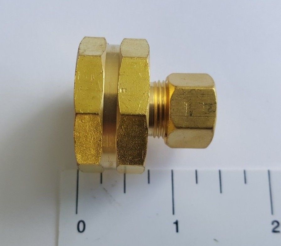 10) 3/8" OD COMPRESSION X 3/4 FHT GARDEN HOSE THREADED FEMALE ADAPTER, LEAD FREE