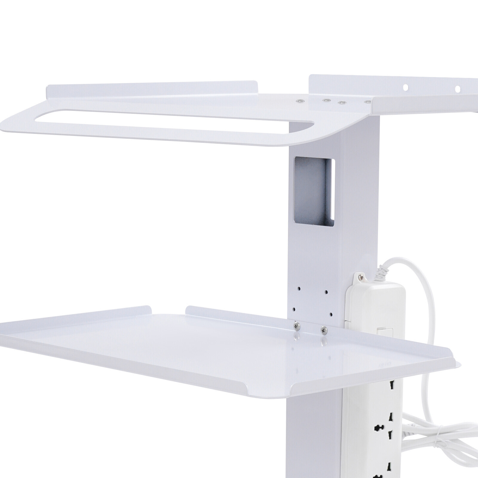 Mobile PC Cart Rolling Computer Workstation Adjustable Hospital Beauty Spa Cart