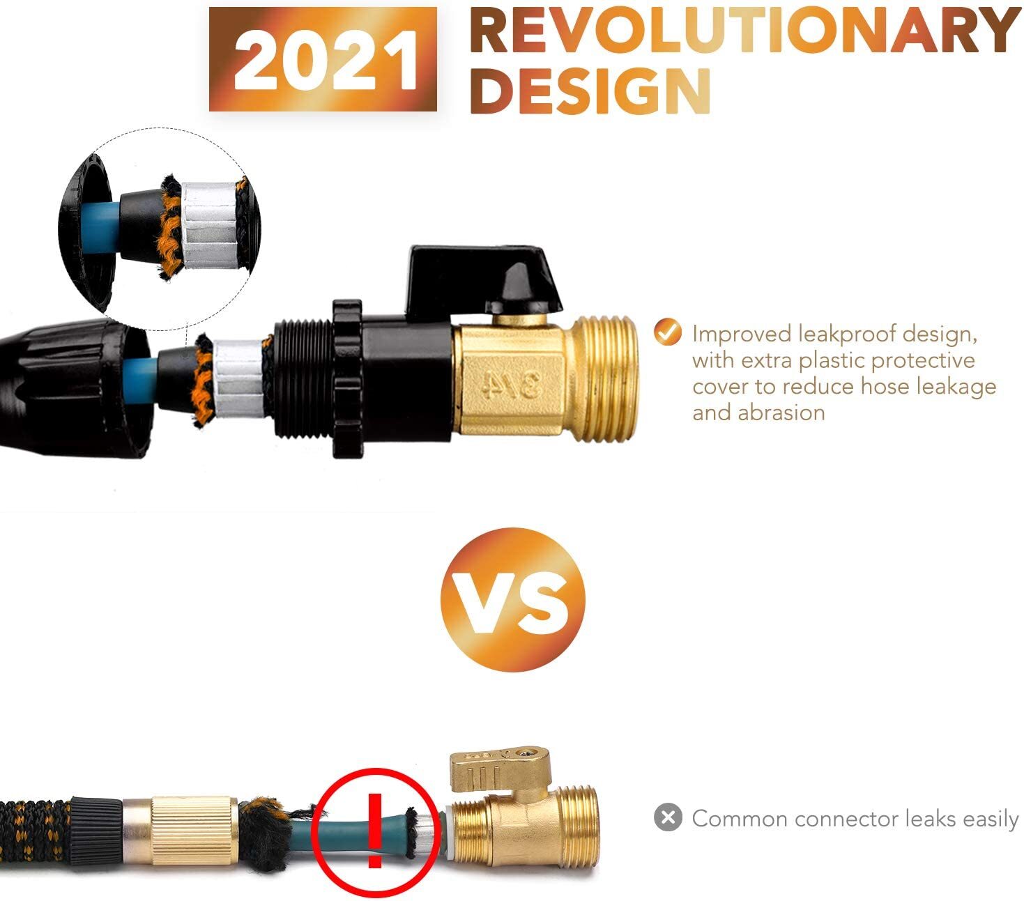 4X Stronger Deluxe Heavy Duty Expandable Flexible Garden Water Hose (50ft,100ft)