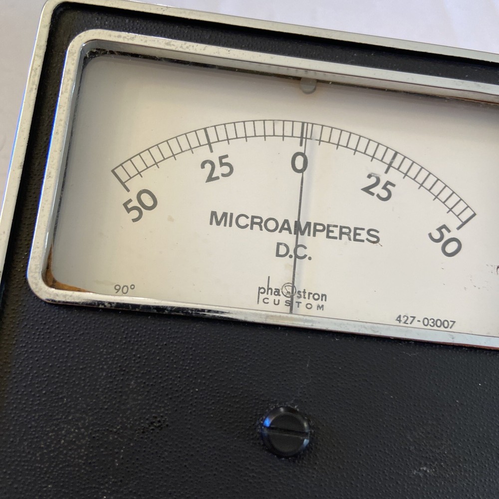 PHASTRON CUSTOM MICROAMPERES DC METER #H