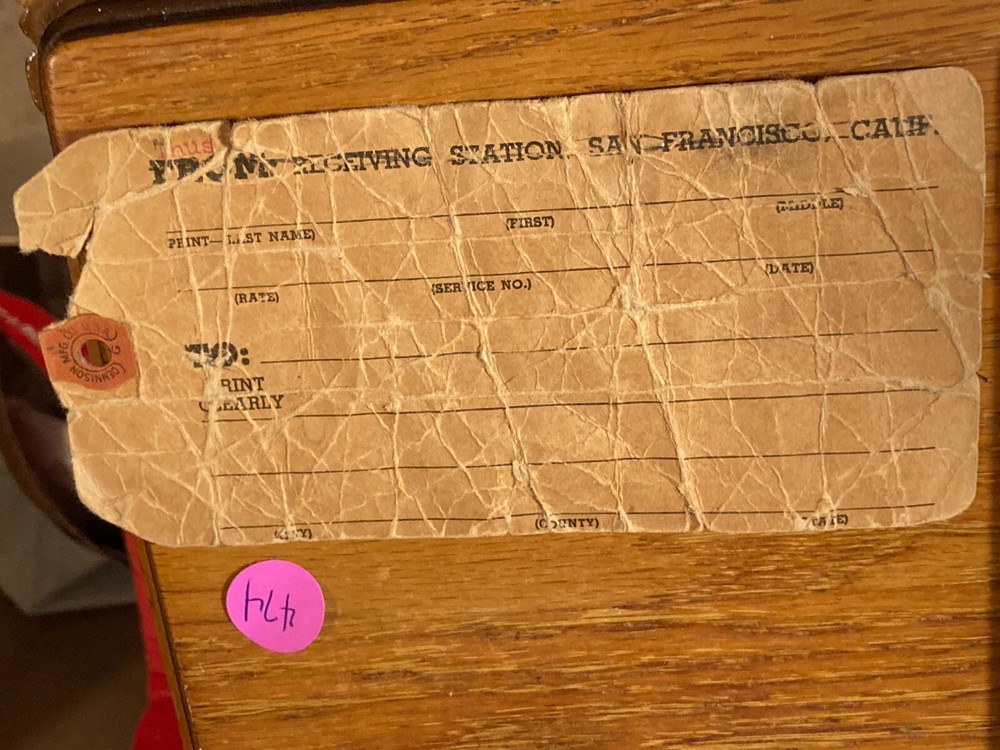 VINTAGE WW2 Army Mail Tag