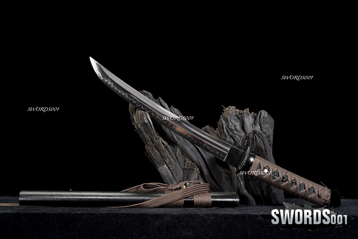 Self Defense Clay Tempered Sharp Knife Japanese Samurai Short Sword Tanto 20 In