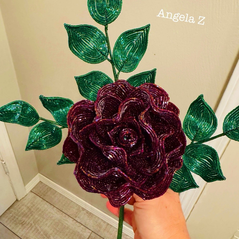 French Beaded Rose