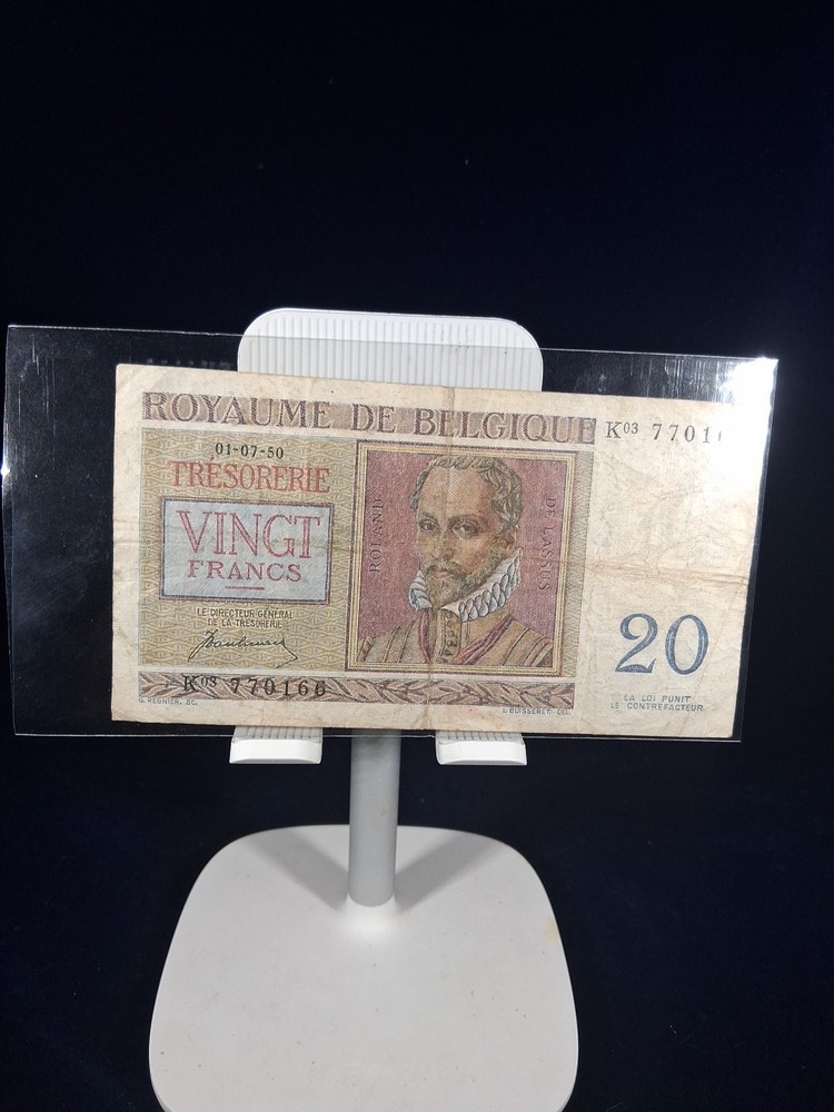 1950 BELGIUM 20 FRANCS BANKNOTE