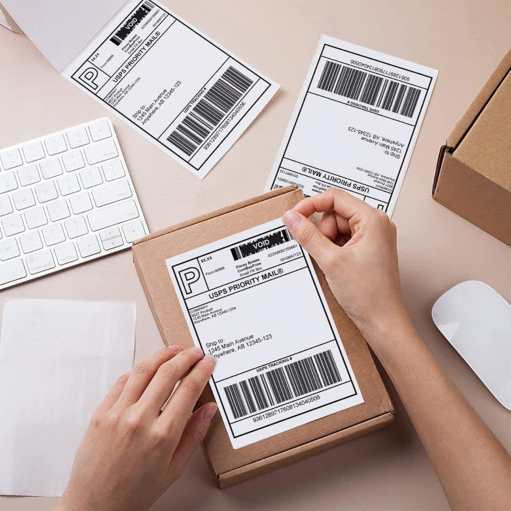 500 4x6 Thermal Shipping Labels Foldable