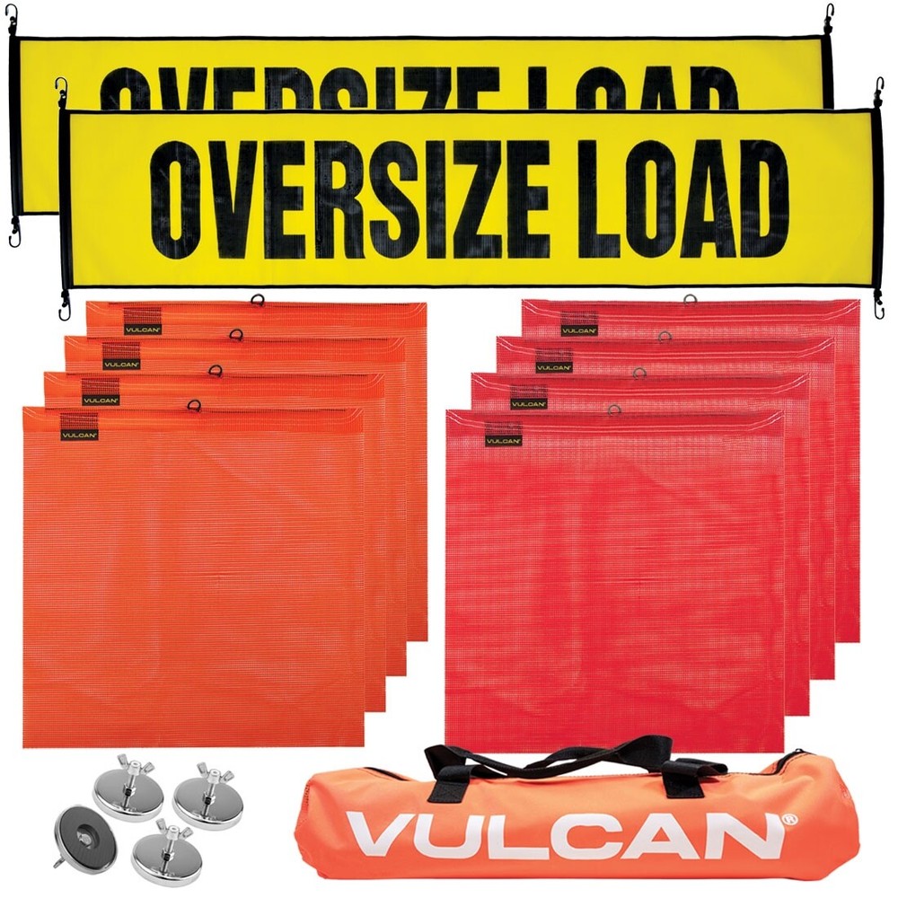 VULCAN Standard Oversize Load Banners, Multi-Color Flags & Magnets Kit