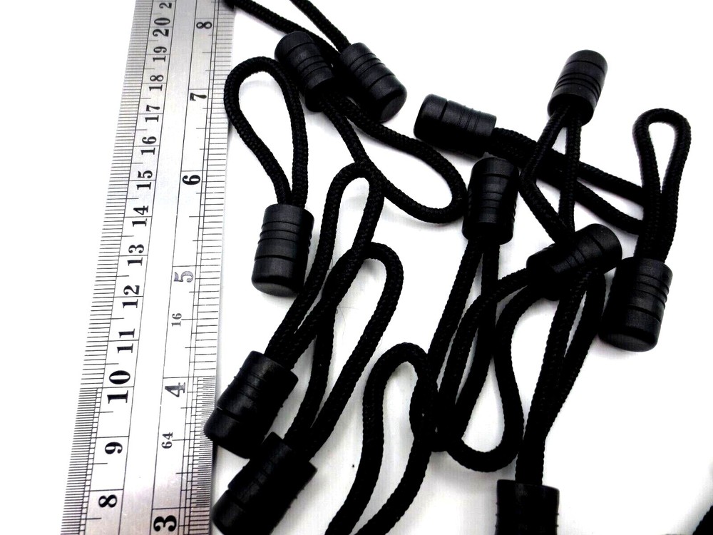 Zipper Pull Helper Zipper Leash Pull Tag Plastic End Cord Tab PREMIUM, 2" Long