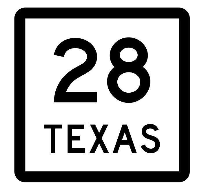 Texas State Highway 28 Sticker Decal