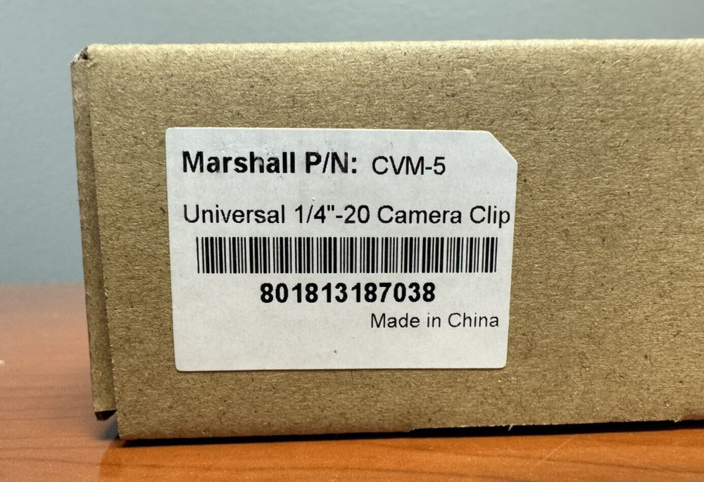 Marshall Electronics CVM-5 Universal 1/4"-20 Camera Clip Mount NEW