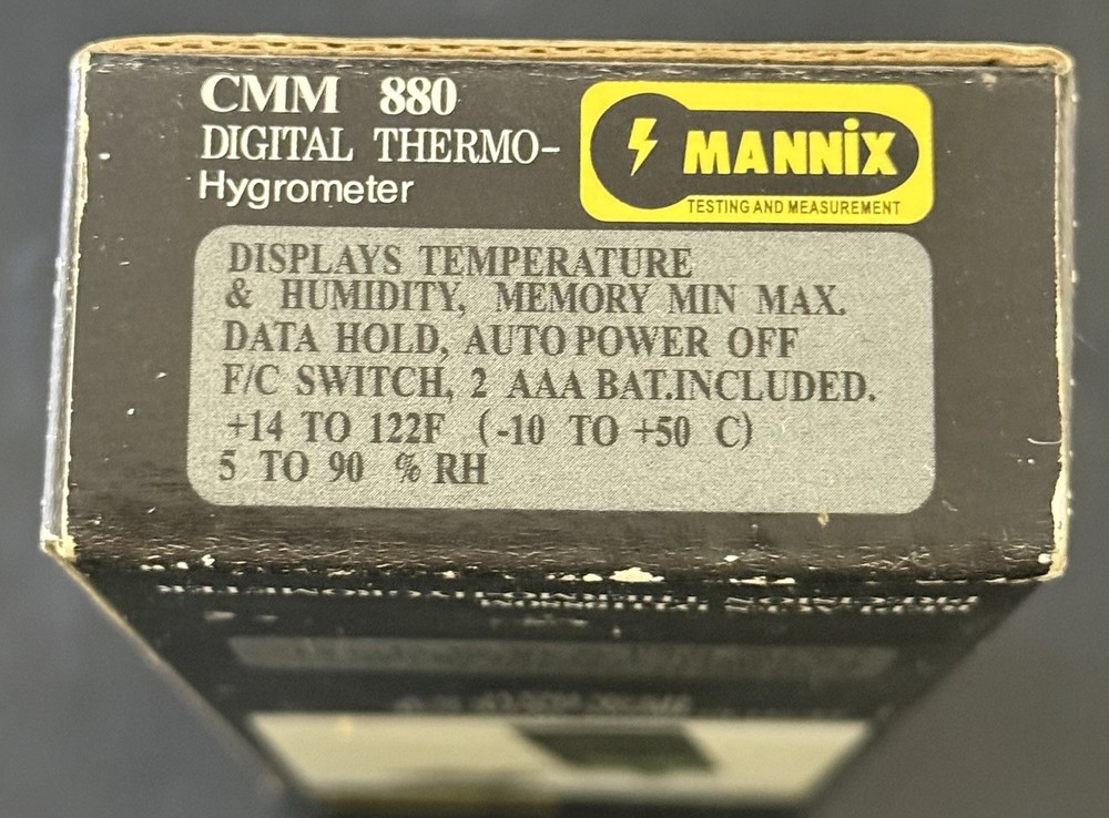 General Tools & Instruments Mannix Hand-held Thermohygrometer Cmm880 Vh1