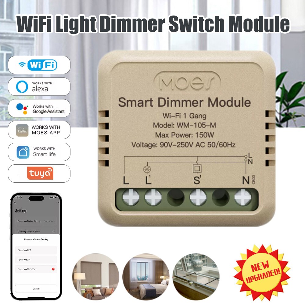 1/20X WiFi Smart Wall Light Dimmer Switch Module 3Way Alexa Google APP Timer