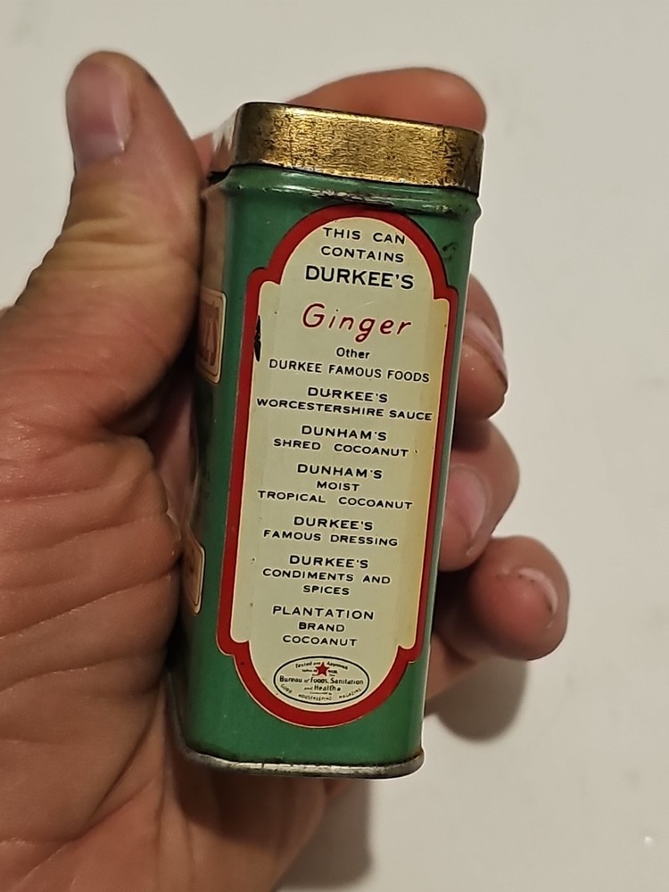 Vintage Durkee's Ginger Spice Tin