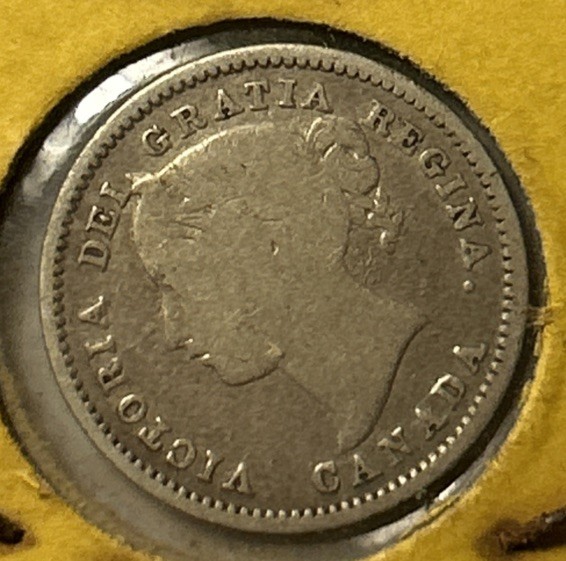 1870 Canada 10 Cents Silver!