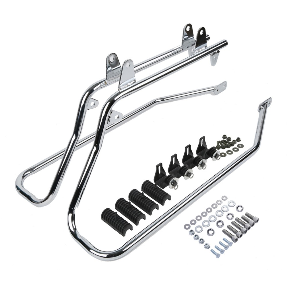 Saddlebag Saddle bag Conversion Brackets Set with Hardware For Harley Softail