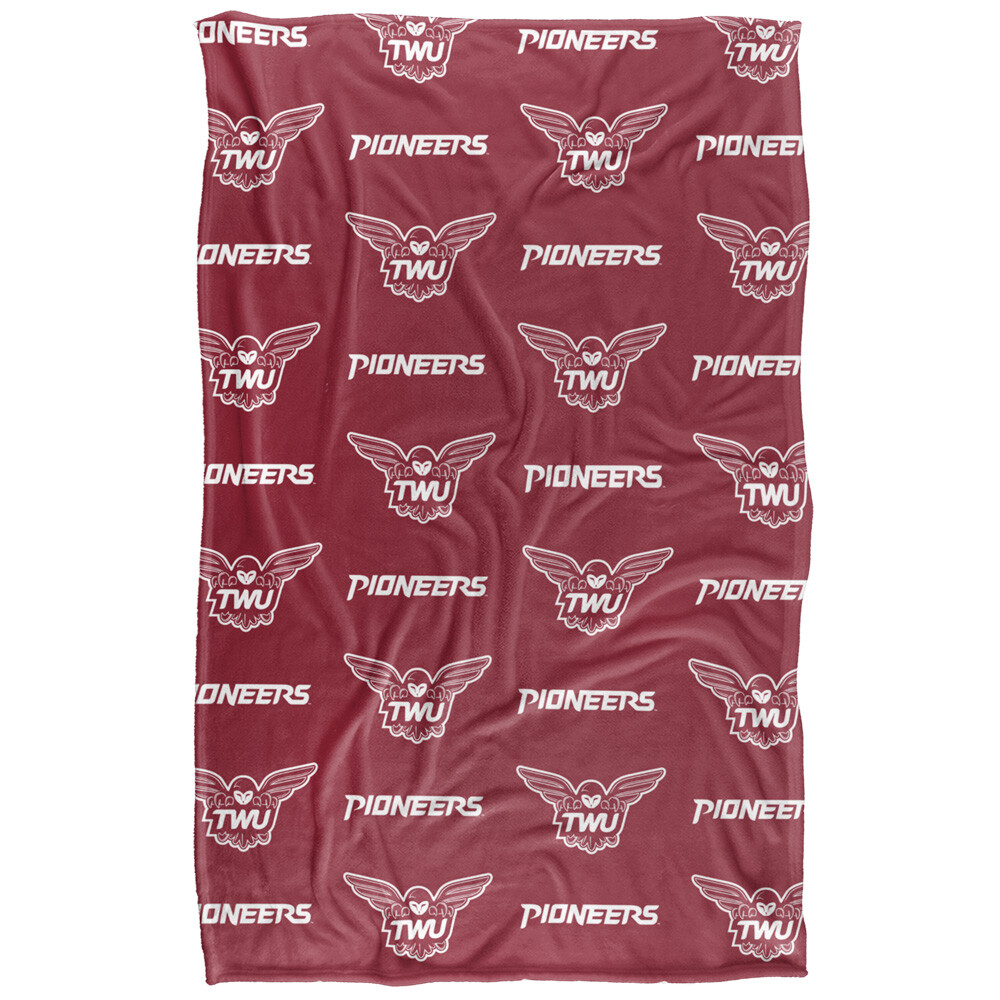 Texas Woman's University Logo Pattern Silky Touch Super Soft Throw Blanket