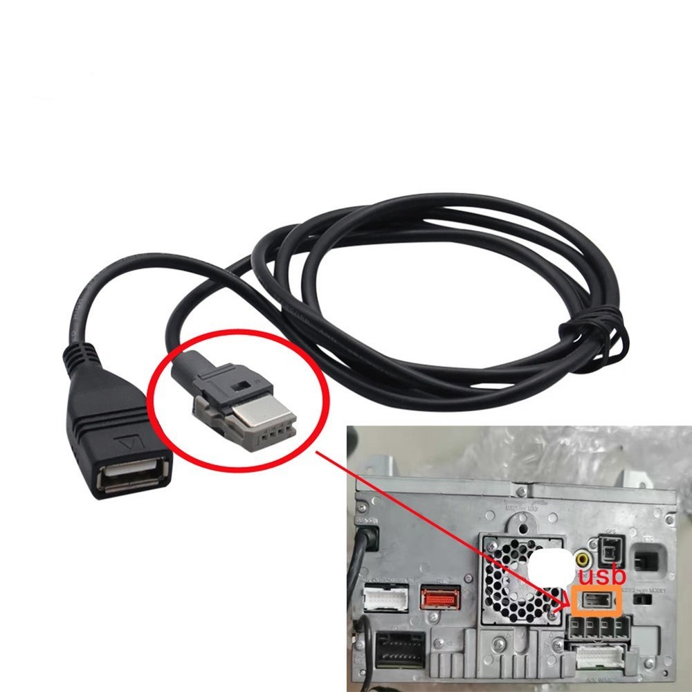 Car USB Cable Adapter 4Pin USB Cable Fit For Alpine Head Unit CD Player
