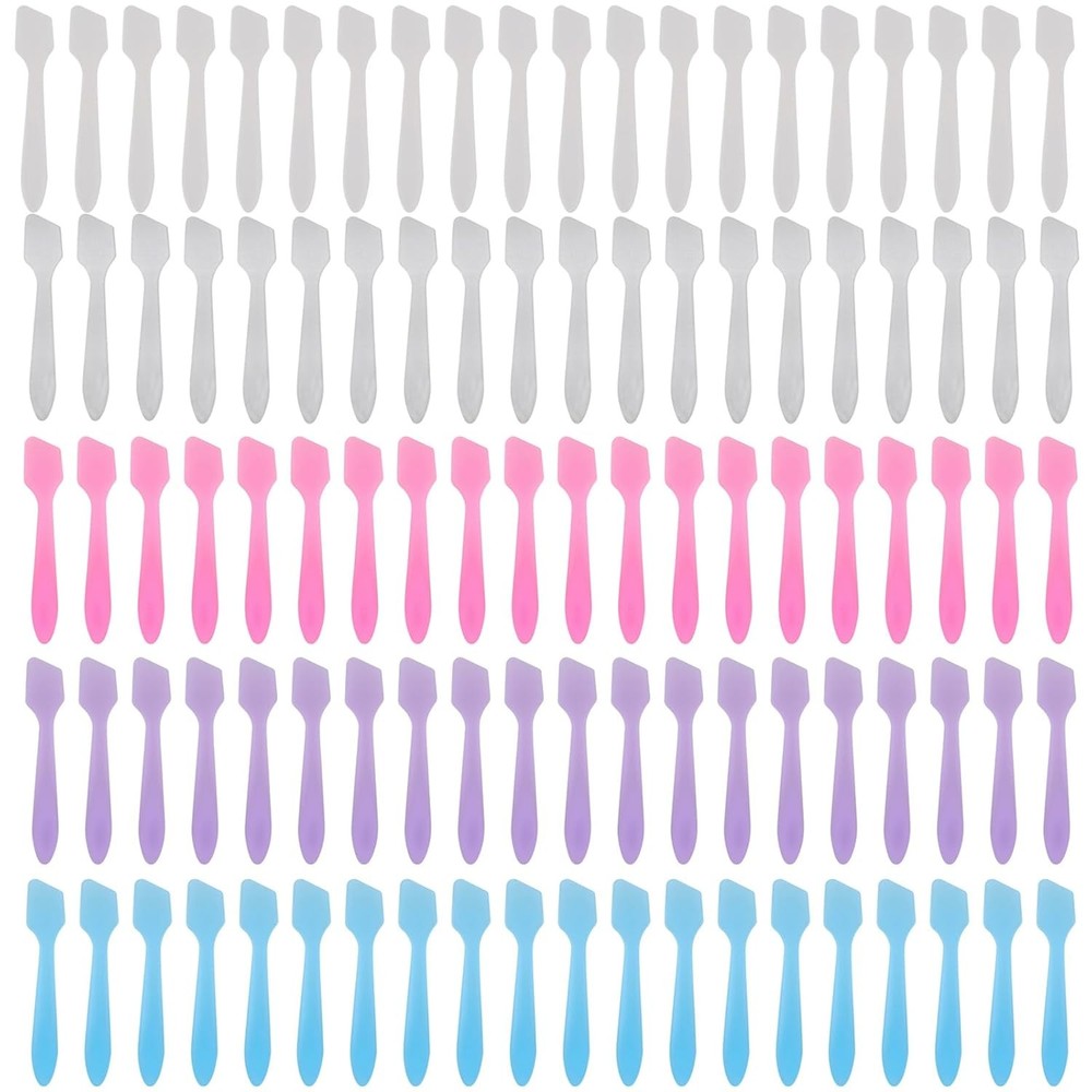 5pc Random Mini Cosmetic Spatulas Disposable Plastic Spatulas
