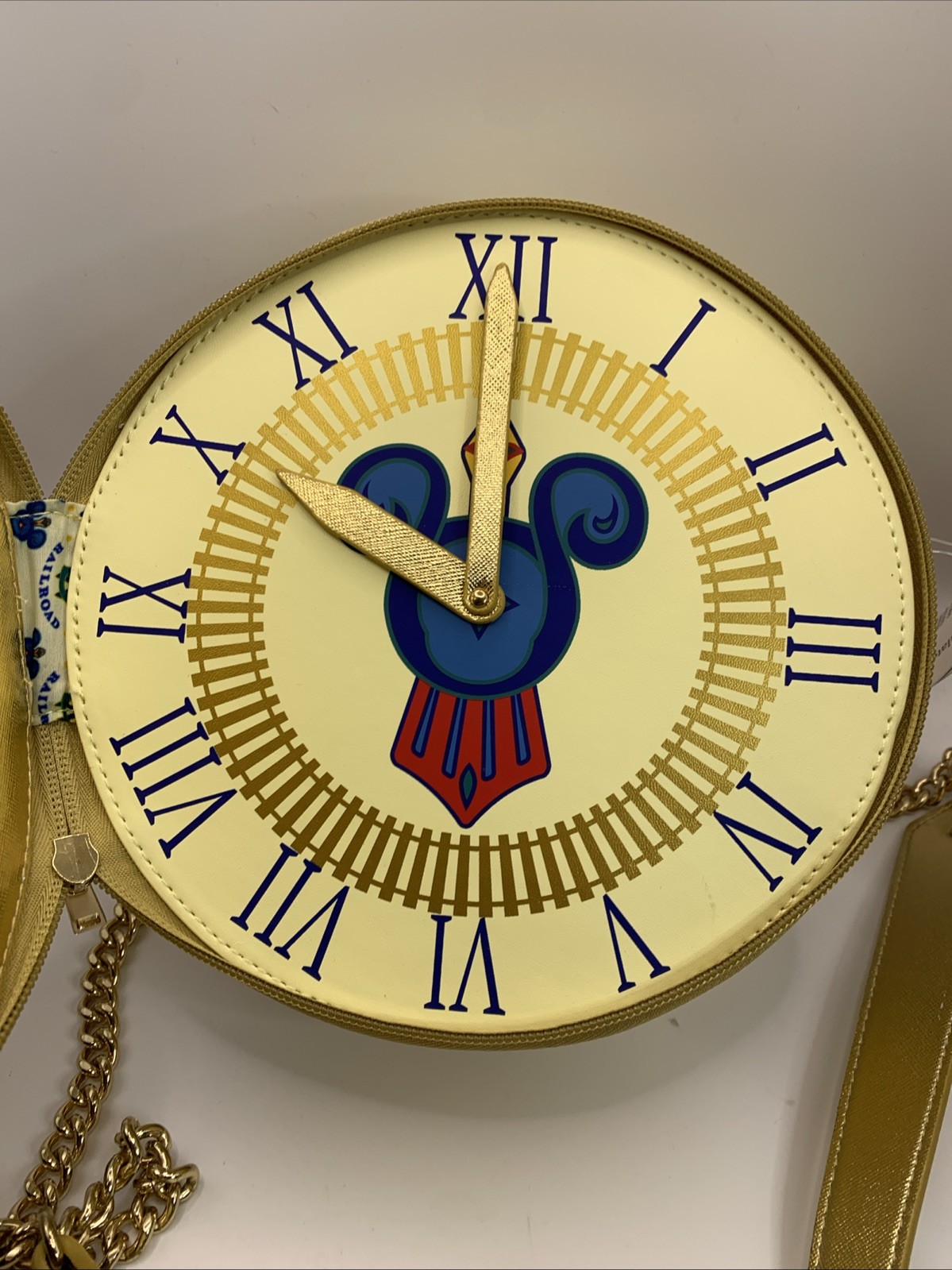 Walt Disney World Railroad Gold Crossbody Bag Disney Parks Exclusive NWT