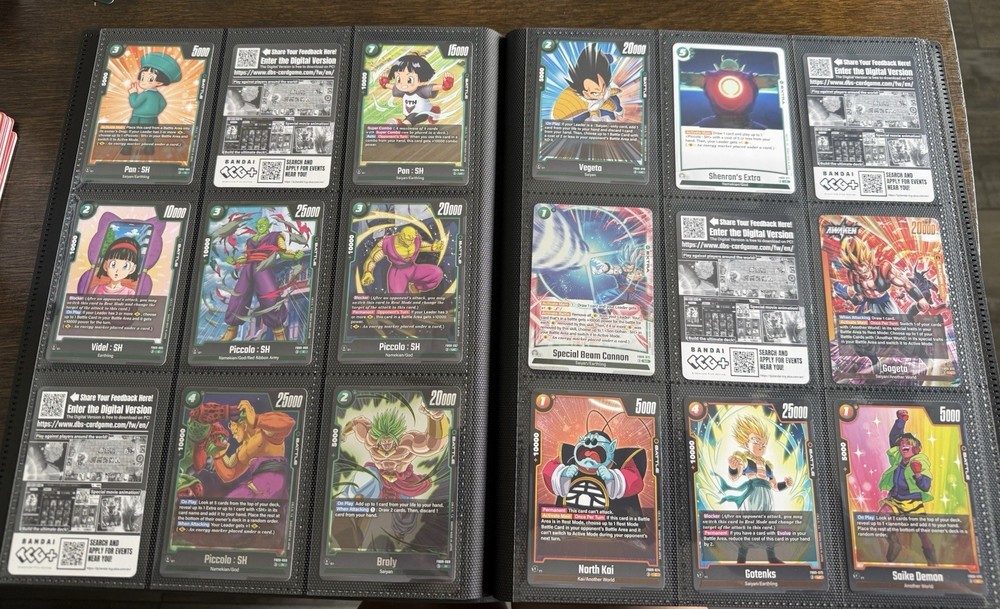 Dragón Ball Dual Evolution Basic Binder, Over 100 Cards, Common, Uncommon, More.