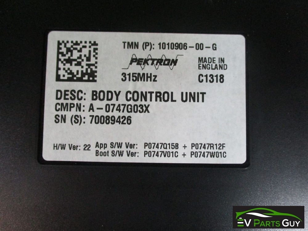 Tesla Model S 2016-2021 BODY CONTROL MODULE UNIT - 1010906-00-G