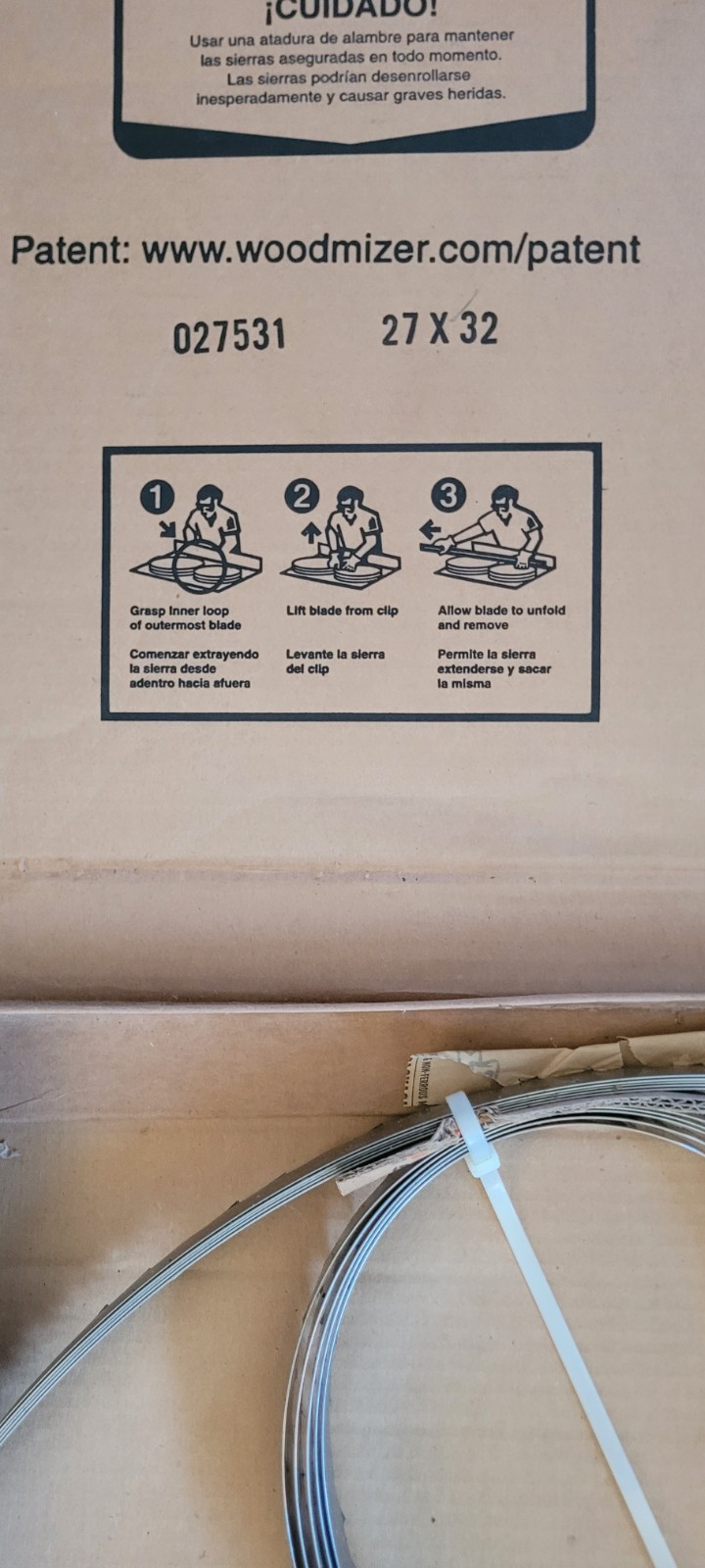 Wood-Mizer 132" Sawmill Bandsaw Blades 5-Pack - DoubleHard 10 Silver Tip