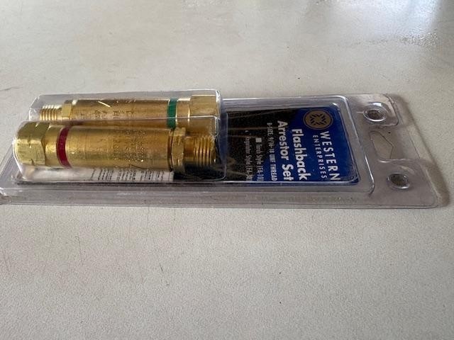 Western Enterprises Flashback Arrestor Set B-SIZE 9/16" -18UNF THREAD USA