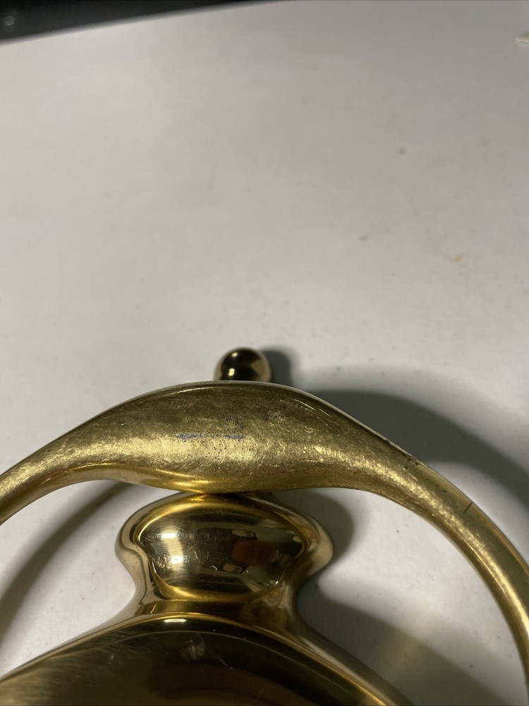 THINGS REMEMBERED Solid Brass Door Knocker Engraved w/ Scottish Term BIDE A WEE