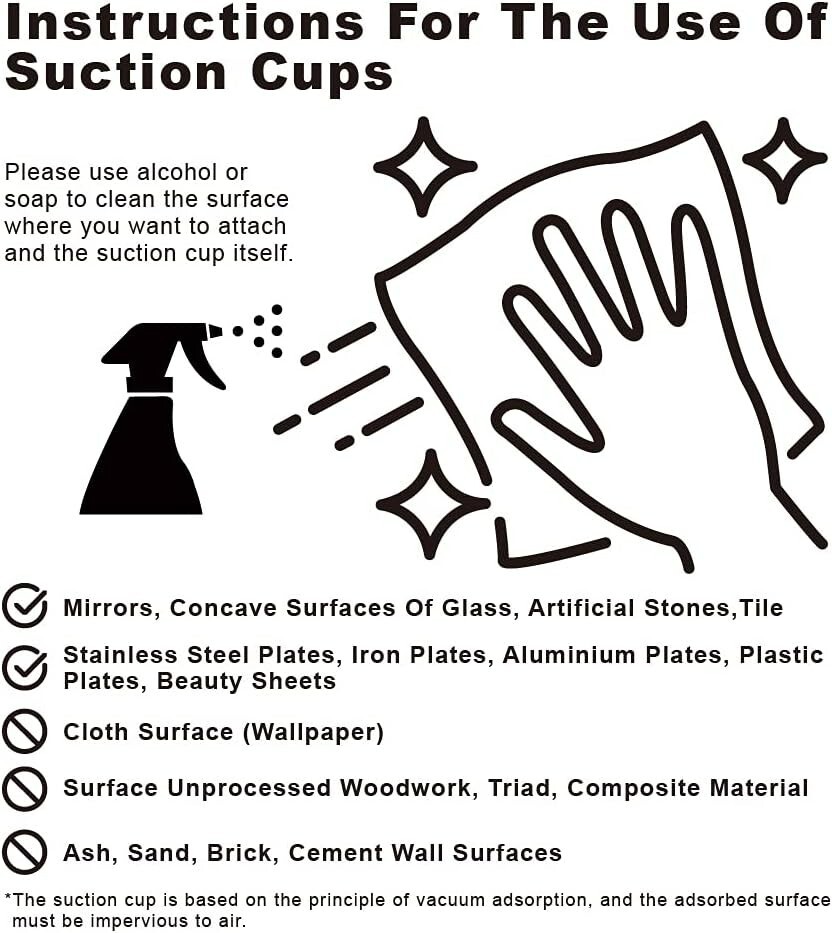 Versatile Suction Holder for Kitchen and Bathroom - Rust-Resistant 6" Design