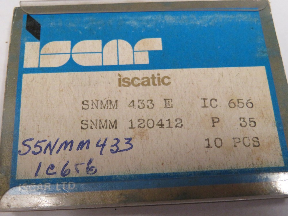 ISCAR S5NMM 433E IC656 CARBIDE INSERTS, 10 PCS