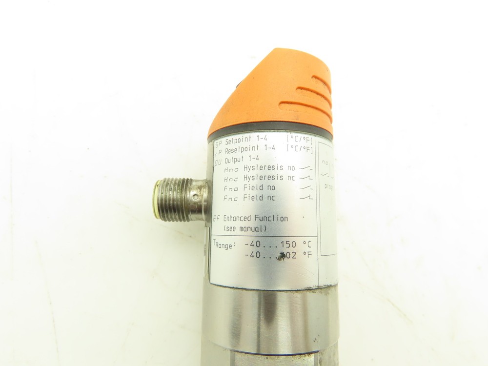 IFM Efector TR8430 Electronic Temperature Sensor Evaluation Unit With 8" Probe