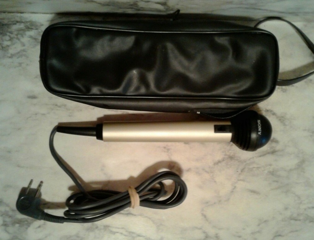 Vntg SONY DYNAMIC MIC MICROPHONE w/ Case & Stand