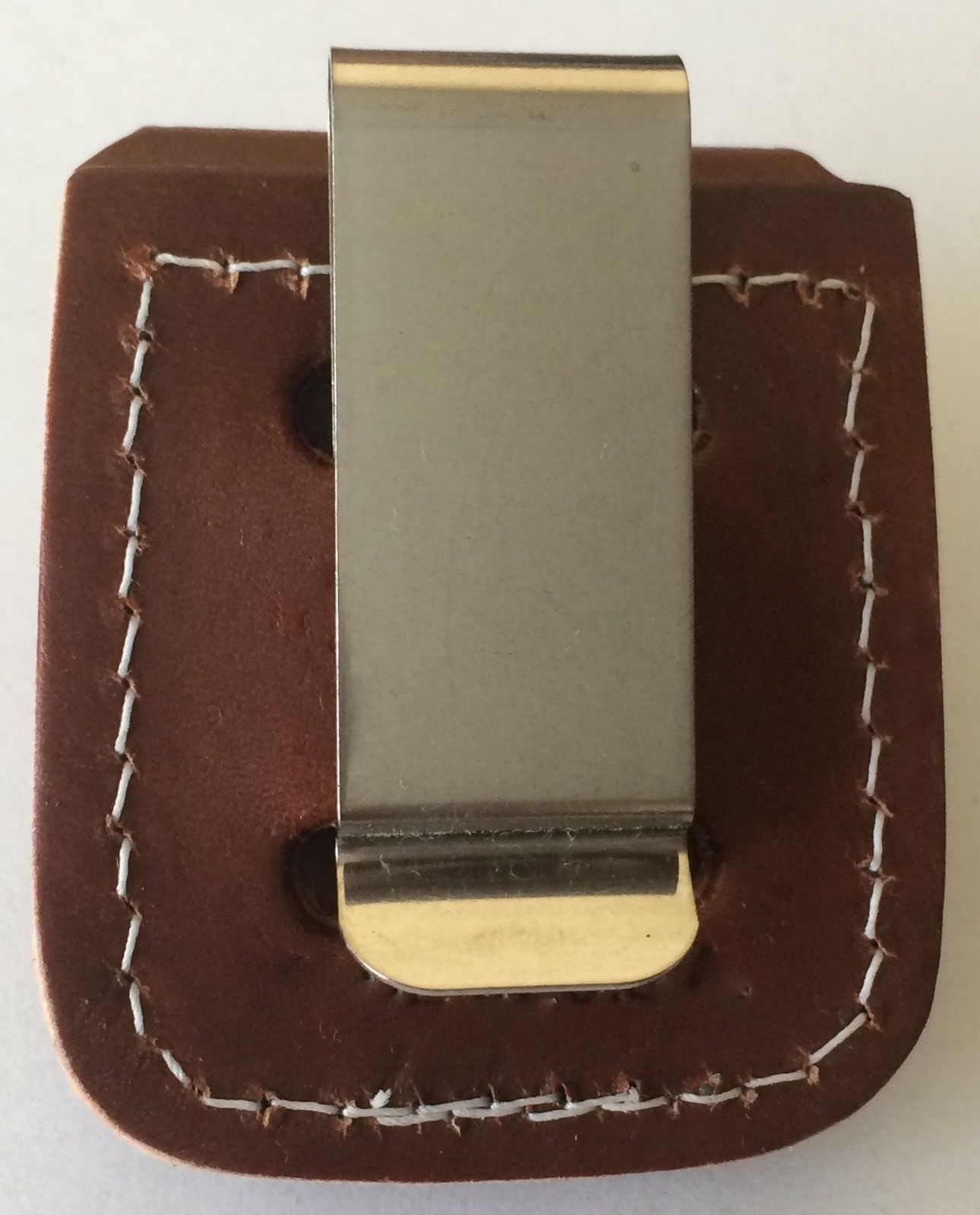 Zippo Brown Leather Lighter Pouch With Clip, Item LPCB, New In Box