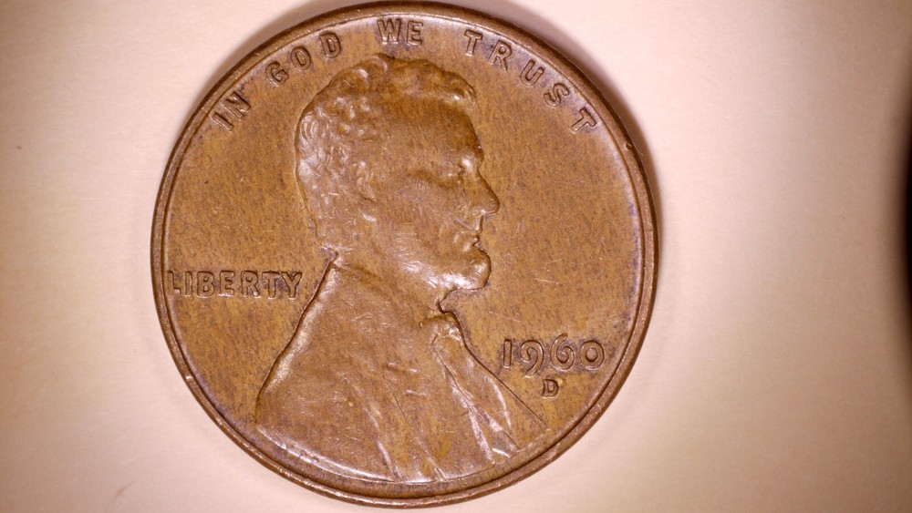 1960 D Lincoln Cent Small Date Error Coin with Doubling