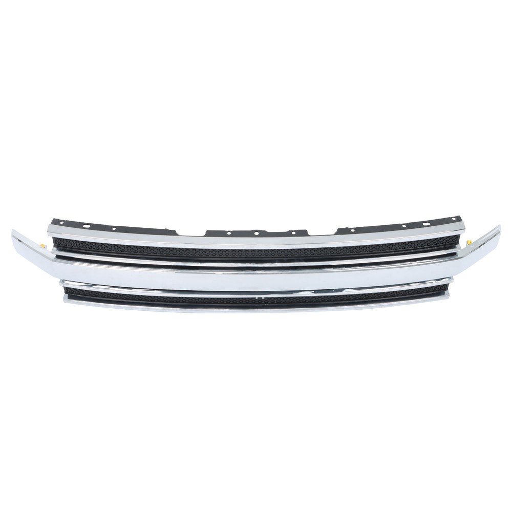 Front Upper Bumper Grille With Chrome Trim Plastic For 2013-2019 Ford Flex