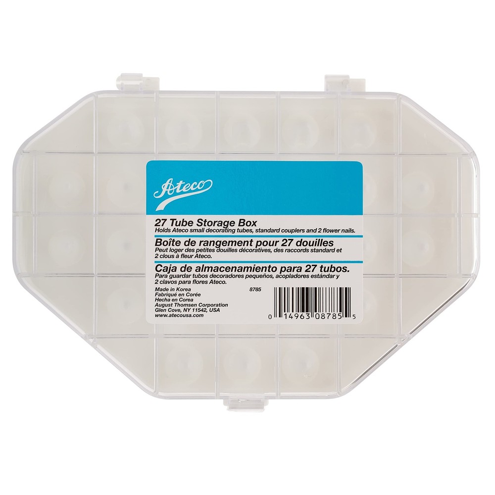 Tube Storage Box 27Compartments For Small & Medium Decorating Tubes