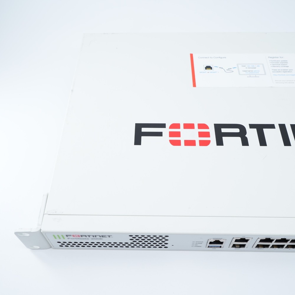 Fortinet Fortigate-200E FG-200E Network Security Firewall Initialized w/Adapter
