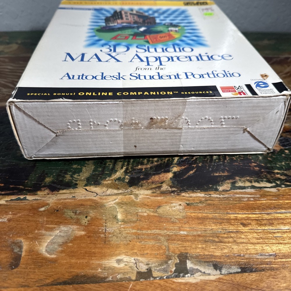 3D Studio Max Apprentice W/ User Guide Vintage 90s Programing Software 1995