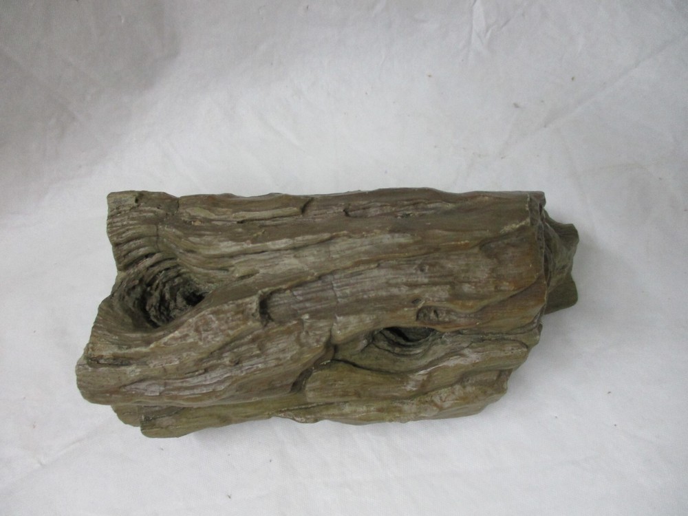 Solid Concrete Realistic Brown Log Shaped Figurine