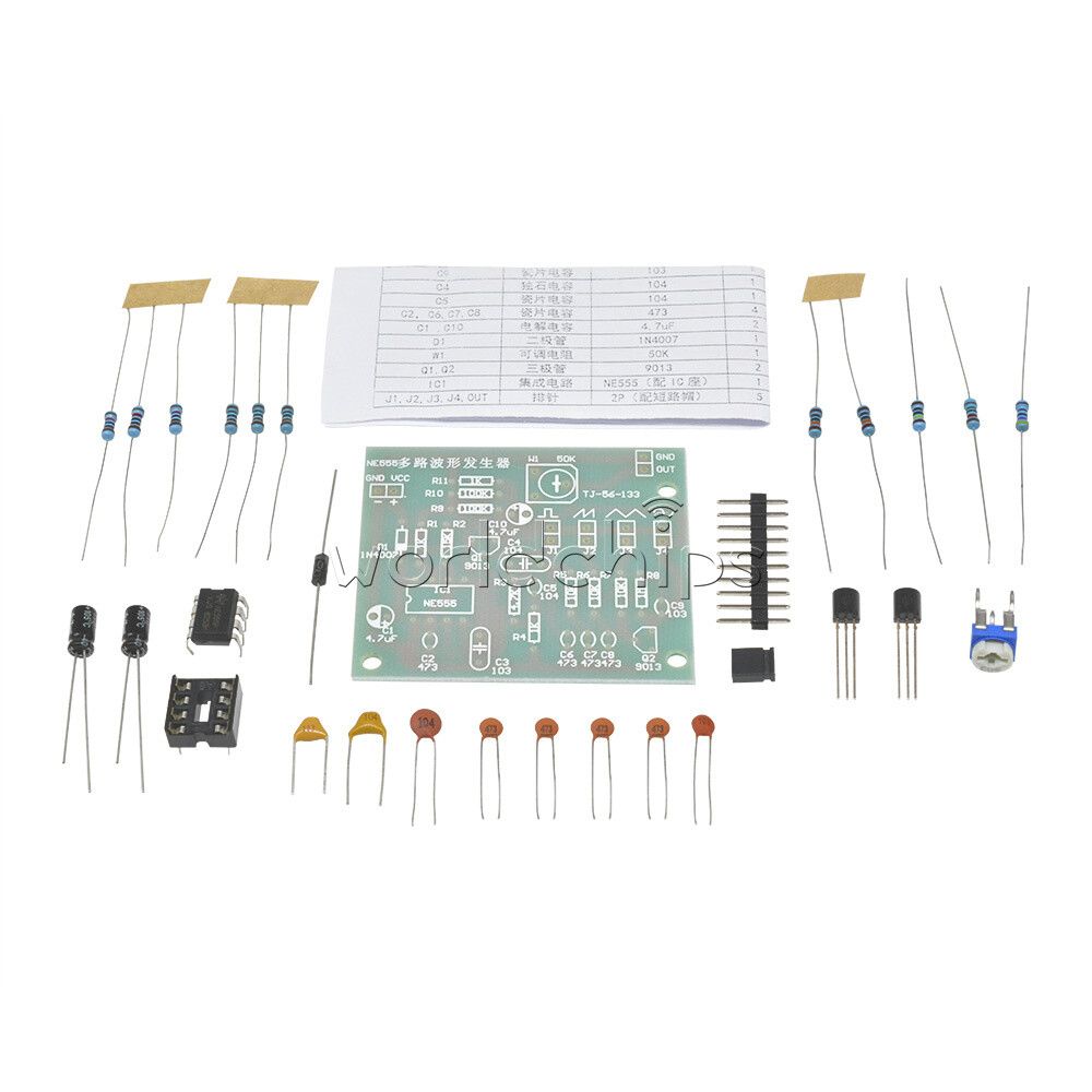 Sine Triangle Square Wave NE555 Multi-Channel Waveform Generator Module DIY Kits