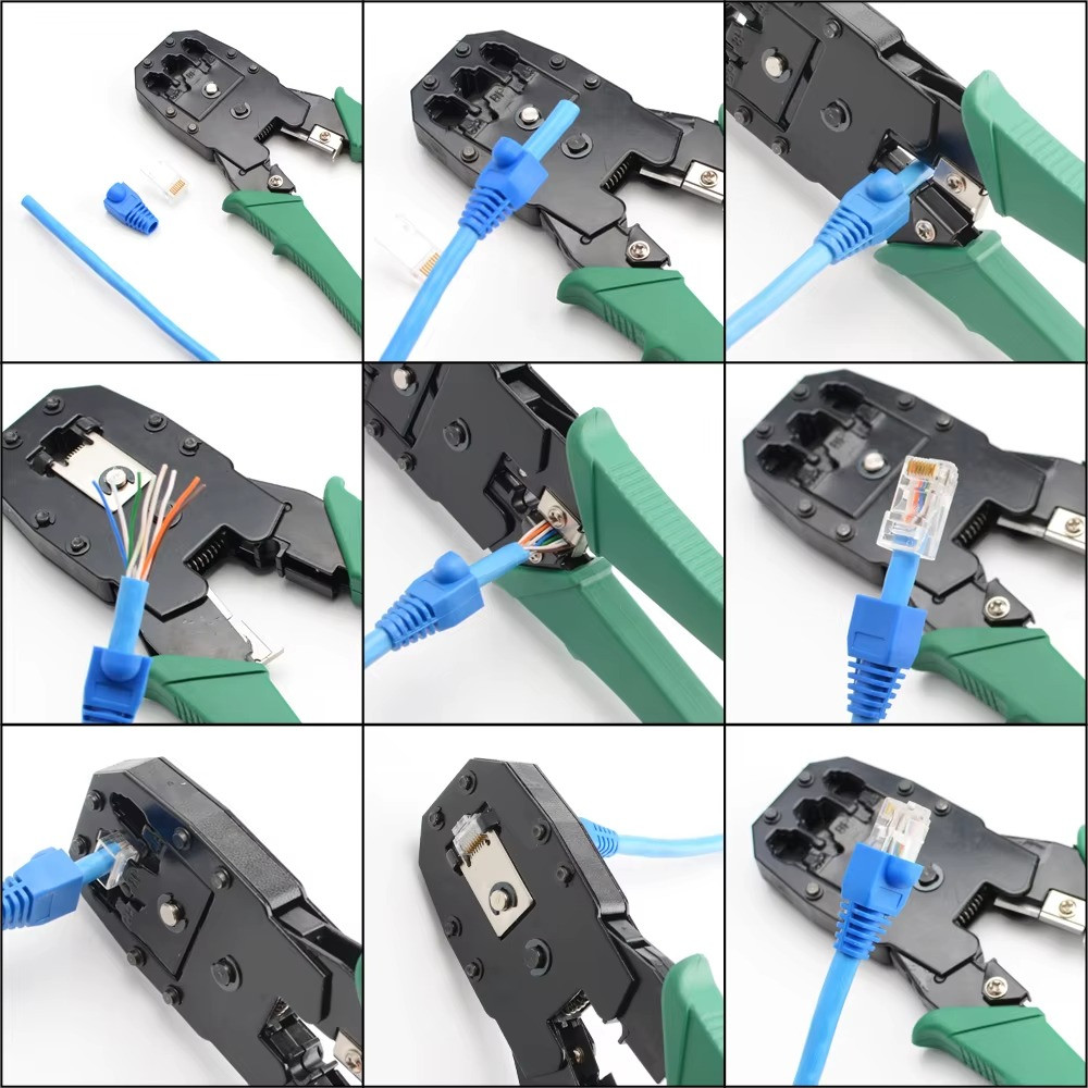 Network Tool Kit - RJ45 Crimper, Tester & Strippers for Ethernet Cable Work