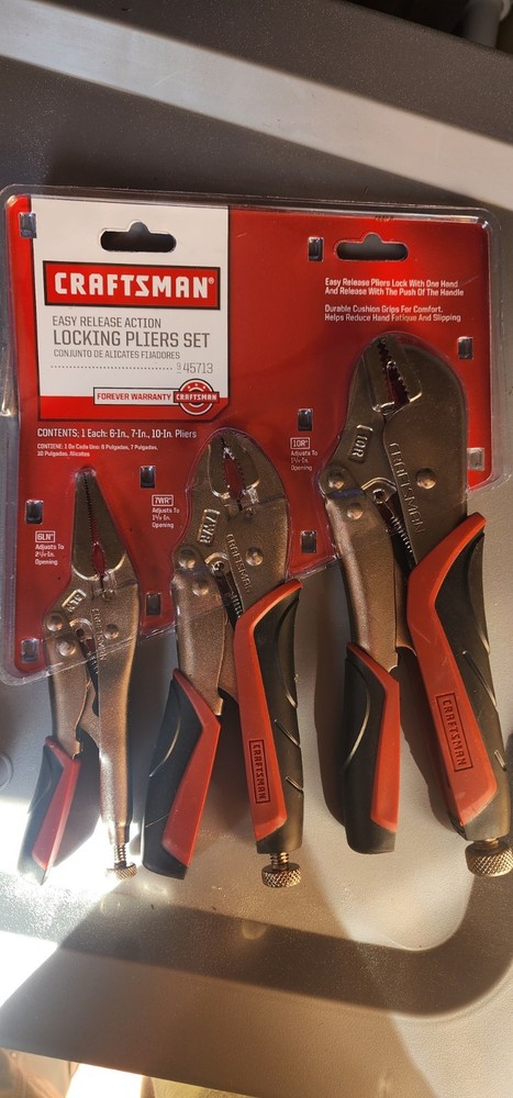 Craftsman Locking Pliers 3 Pack Set